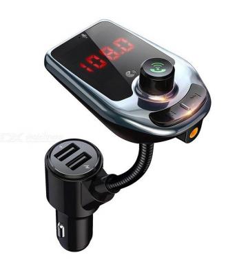 D5 Lecteur MP3 Kit Émetteur FM Mains Libres Bluetooth 5.0 Double Chargeur USB Avec Affichage LED Pour Téléphone Mobile 